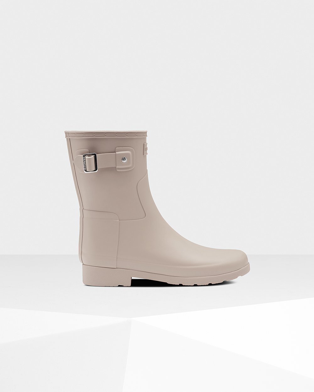 Womens Short Rain Boots - Hunter Refined Slim Fit (65MIOCZAY) - Grey